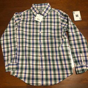 Janie and Jack Blue Plaid Shirt New With Tags